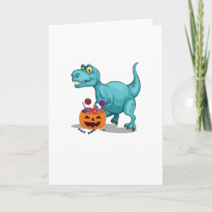 Halloween Sneak Dinosaur Funny Halloween Candy Card