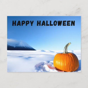 Halloween Snow Postcard