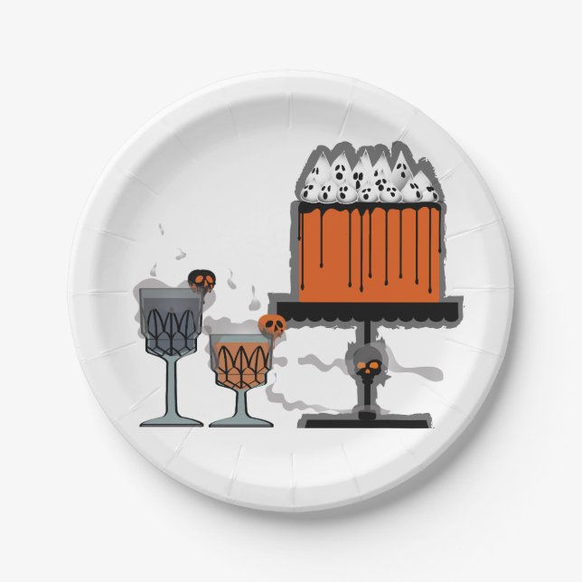 Halloween Snow White poison apple party plate (Front)
