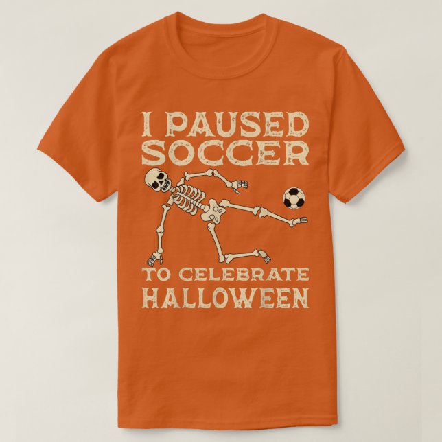 Halloween Soccer Ball Skeleton Player Sport All Ha T-Shirt (Design Front)