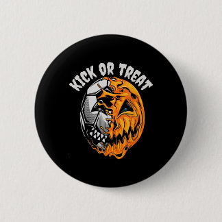 Halloween Soccer Skeleton Button