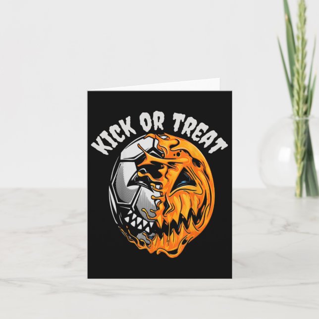 Halloween Soccer Skeleton  Card (Front)