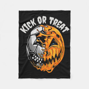 Halloween Soccer Skeleton Fleece Blanket