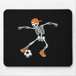Halloween Soccer Skeleton Football Trick Or Treat Mouse Pad