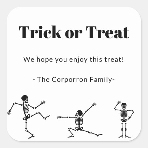 Halloween Social Distancing Candy Stickers
