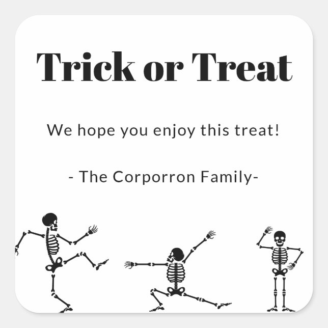Halloween Social Distancing Candy Stickers (Front)