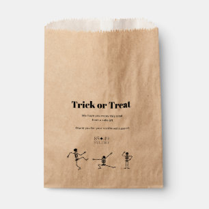 Halloween Social Distancing w/ Logo Favor Bag