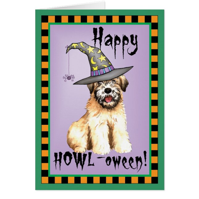 Halloween Soft Coated Wheaten Terrier Card (Front)