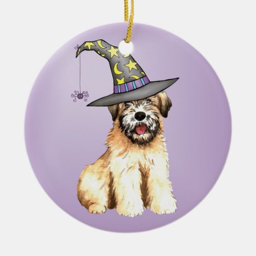 Halloween Soft Coated Wheaten Terrier Ceramic Ornament