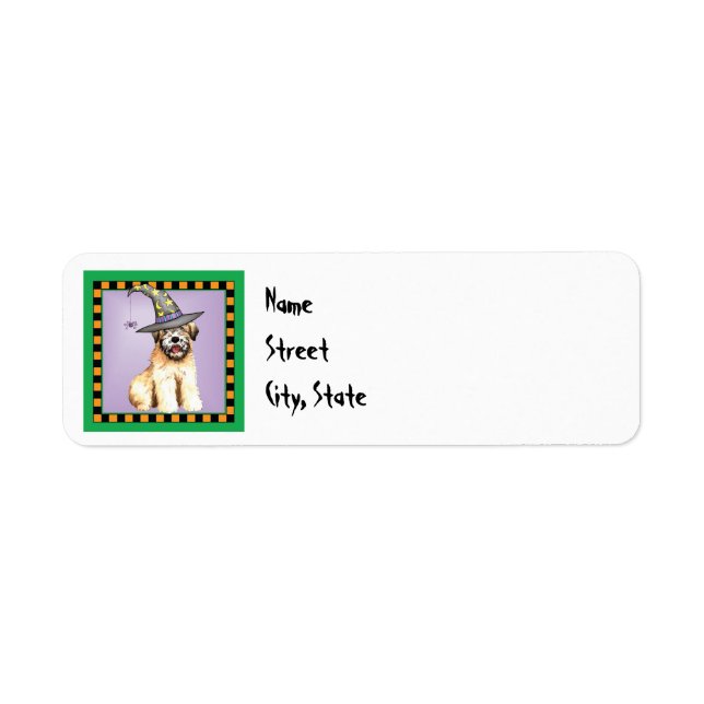 Halloween Soft Coated Wheaten Terrier Label (Front)