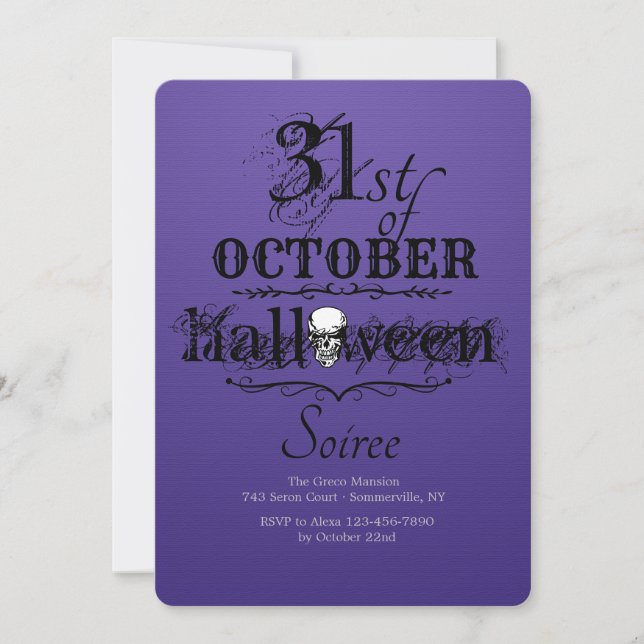 Halloween Soiree Invitation (Front)