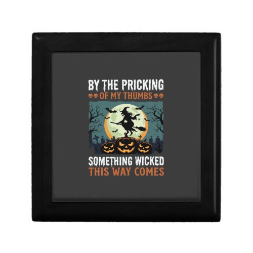 Halloween Something Wicked Witch Pumpkin Vintage Gift Box