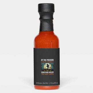 Halloween Something Wicked Witch Pumpkin Vintage Hot Sauces