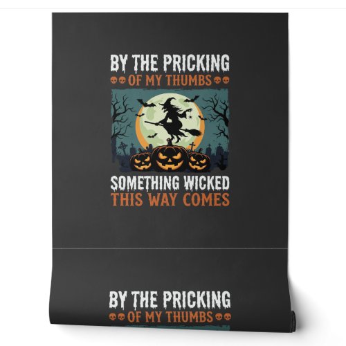 Halloween Something Wicked Witch Pumpkin Vintage Wallpaper