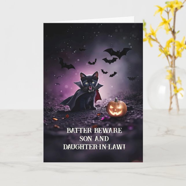 Halloween Son and Wife Daughter in Law Cute Card (Yellow Flower)