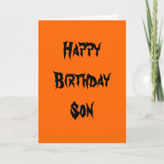 Halloween Son birthday Card