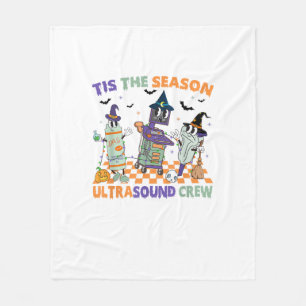 Halloween Sonography Retro Tis The Season Ultrasou Fleece Blanket