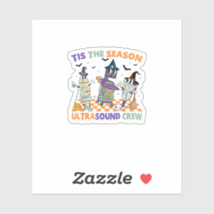 Halloween Sonography Retro Tis The Season Ultrasou Sticker