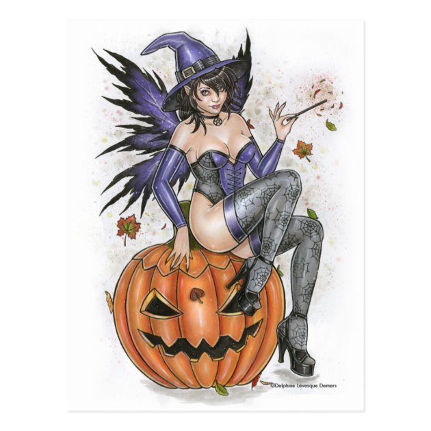 Halloween Sorcery Fairy Postcard
