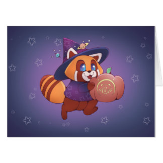 Halloween Space Panda Card