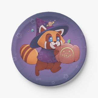 Halloween Space Panda Paper Plates