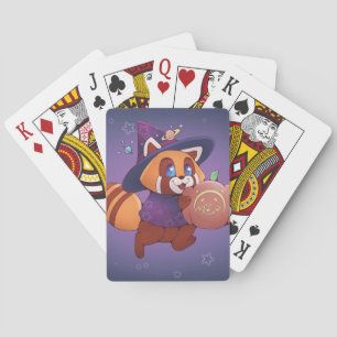 Halloween Space Panda Poker Cards