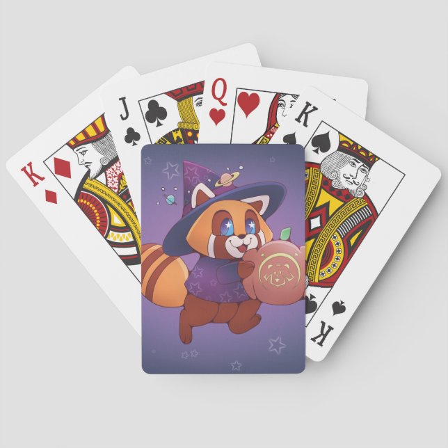 Halloween Space Panda Poker Cards (Back)