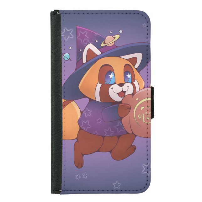 Halloween Space Panda Samsung Galaxy Wallet Case (Front)