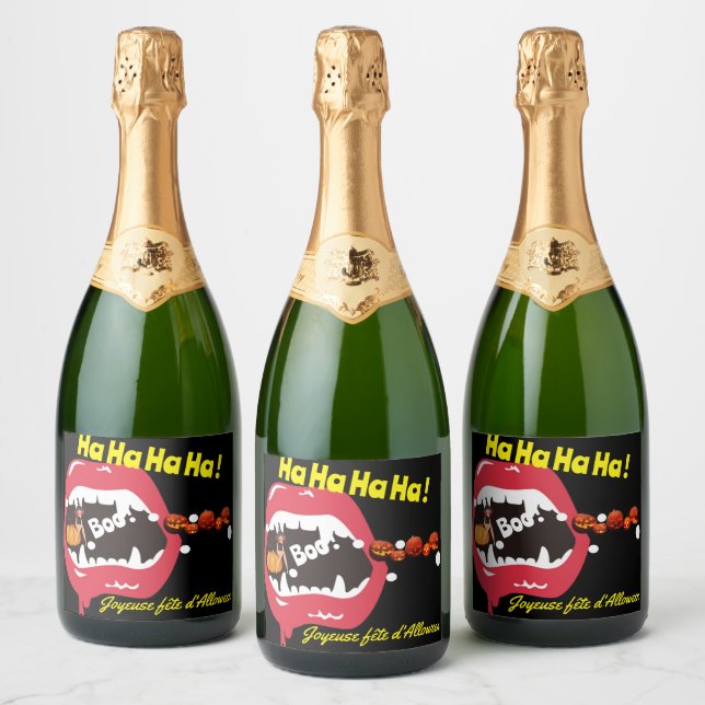 Halloween special Champagne white wine Sparkling Wine Label (Bottles)