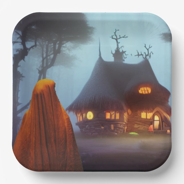 Halloween Spectre Paper Plates (Front)