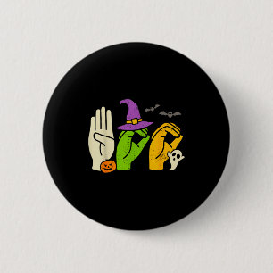 Halloween Sped Teacher Boo In Asl Boo Hands Sign L Button