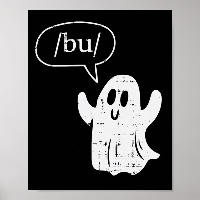Halloween Speech Therapy Ghost Bu Boo Slp Costume  Poster (Front)