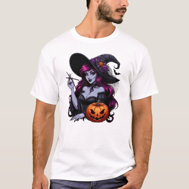 Halloween Spellcaster Style T-Shirt (Front)