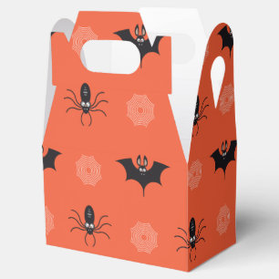 Halloween spider, bat & cobweb pattern favor boxes
