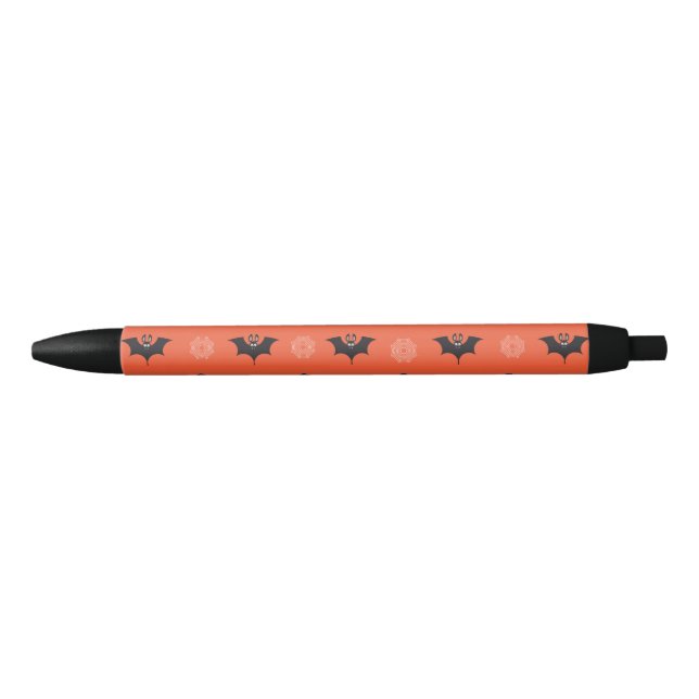Halloween spider, bat & cobweb pattern pen (Front)