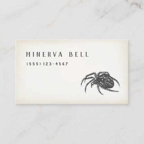 Halloween Spider Calling Card