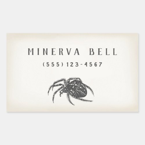 Halloween Spider Calling Card Rectangular Sticker