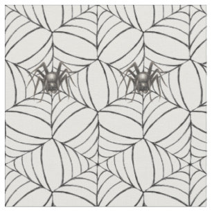 Halloween Spider Cobwebs Light Creepy Pattern Fun Fabric