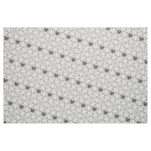 Halloween Spider Cobwebs Light Creepy Pattern Fun Fabric