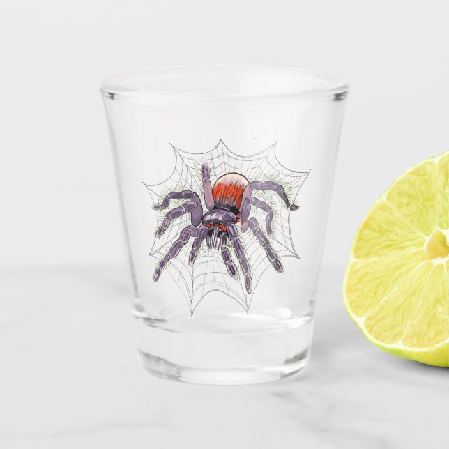 Halloween Spider Creepy Fun Shot Glass (Front)