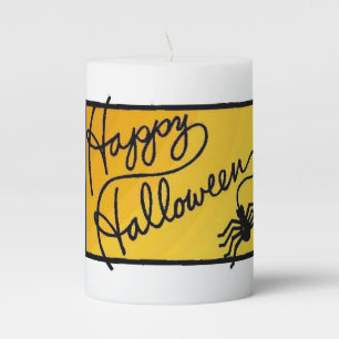 Halloween Spider Decoration Pillar Candle