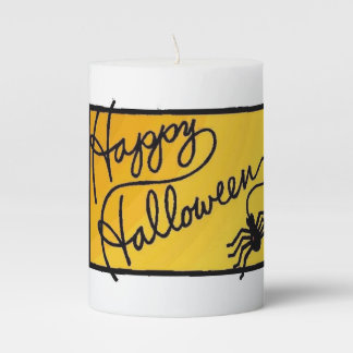 Halloween Spider Decoration Pillar Candle