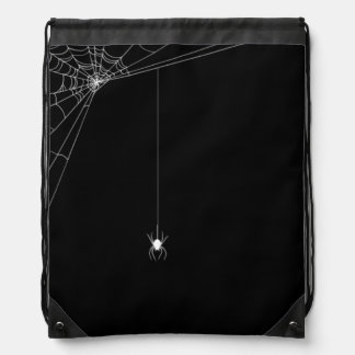 Halloween spider drawstring backpack