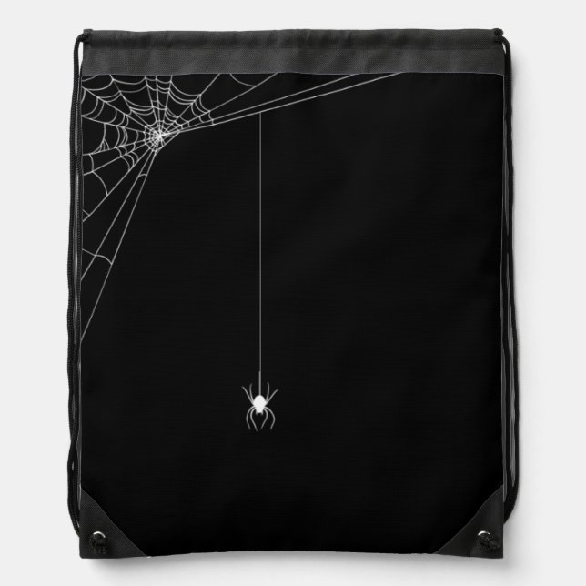 Halloween spider drawstring backpack (Front)