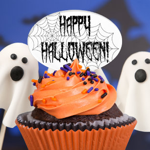 Halloween Spider Fingers and Web Cake Topper