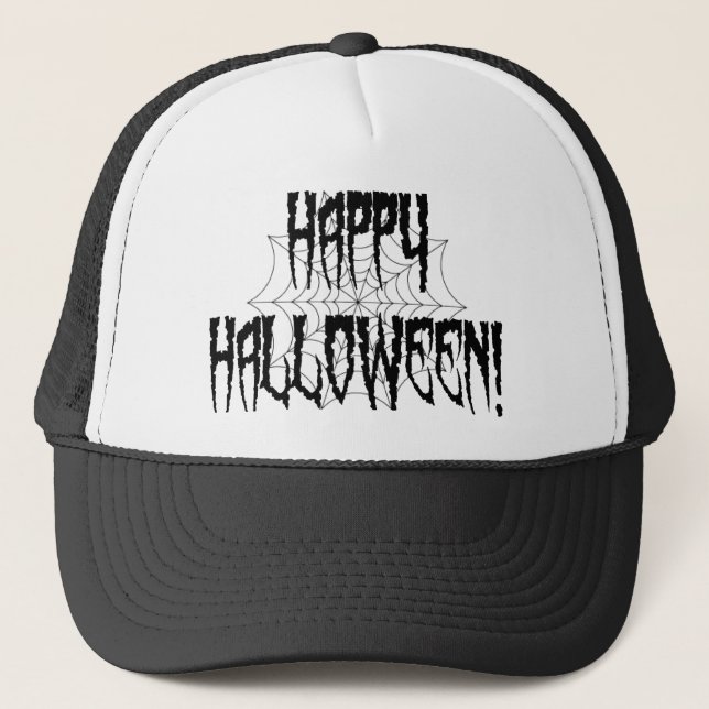 Halloween Spider Fingers and Web Trucker Hat (Front)