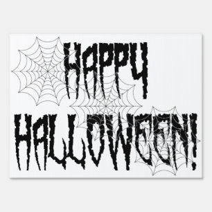 Halloween Spider Fingers and Web Yard Sign