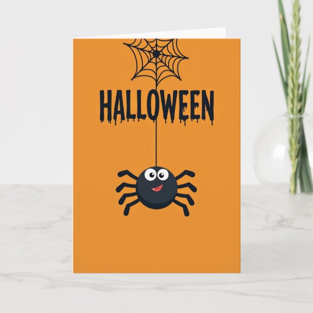 Halloween Spider Fun Card (Front)