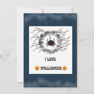Halloween spider holiday card