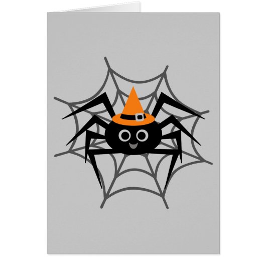 Halloween Spider in Web Tshirts and Gifts Cards (Front)